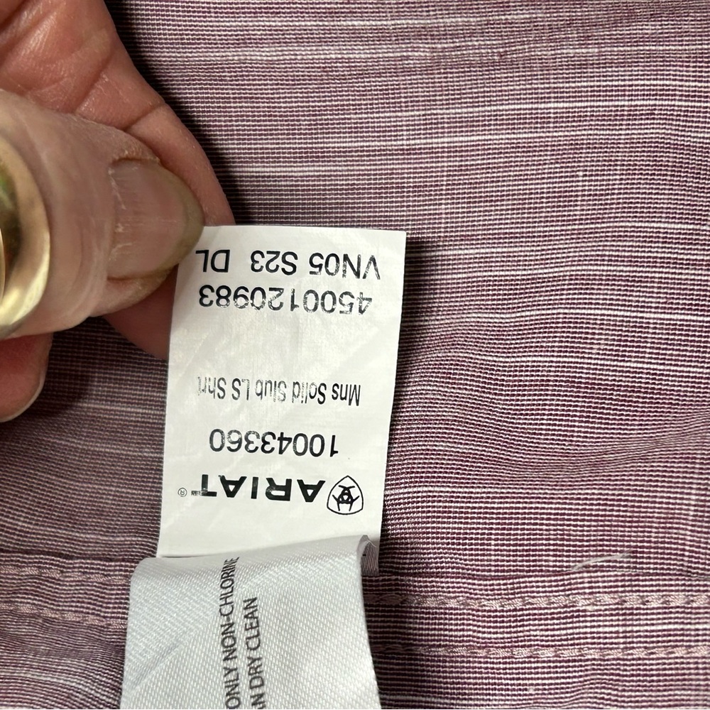 Ariat Burgundy Button Down Shirt XL - Picture 9 of 9